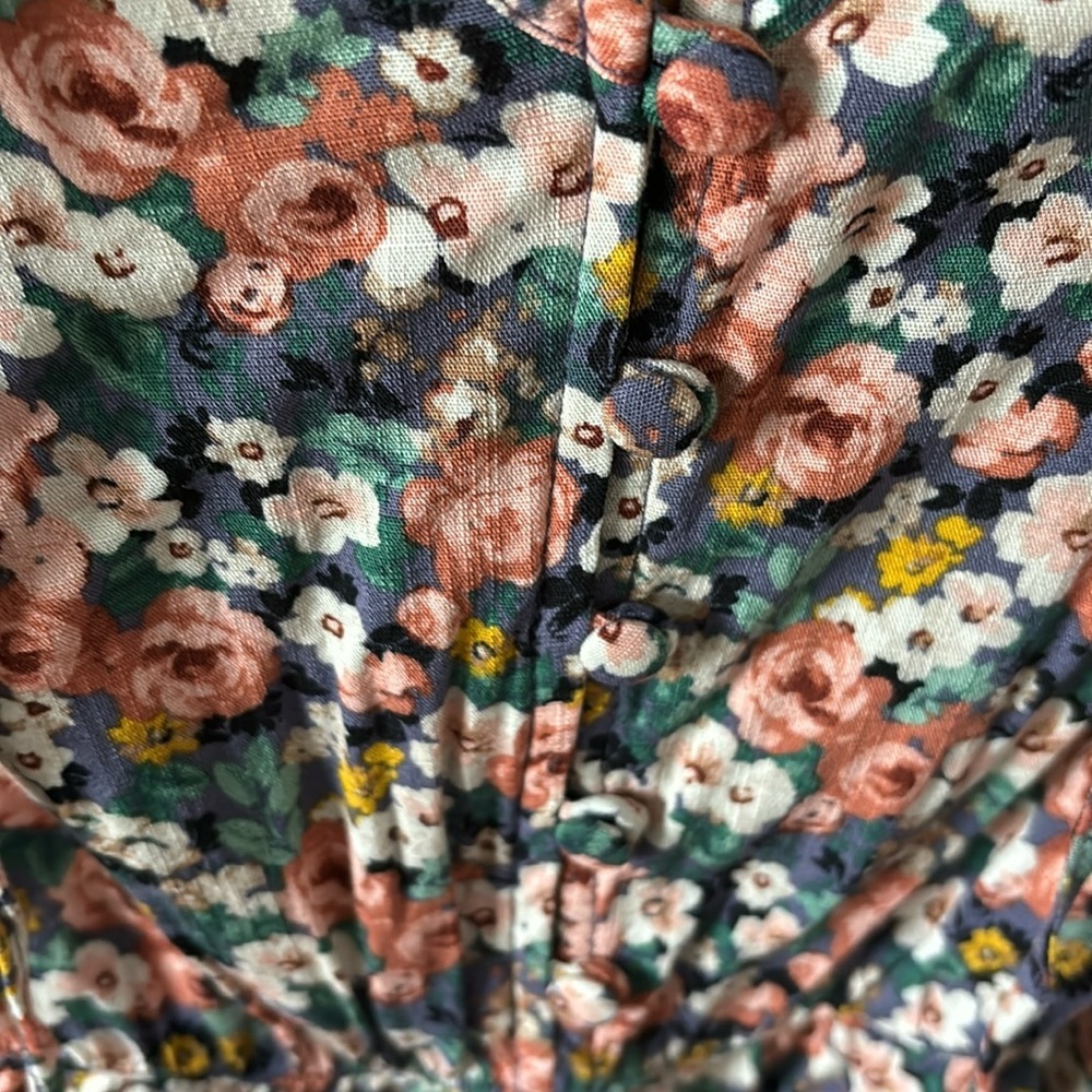 TORRID WOMENS RAYON SLUB BUTTON-FRONT TIERED TANK, PLUS SIZE 00/LARGE/XL, FLORAL - Picture 2 of 6